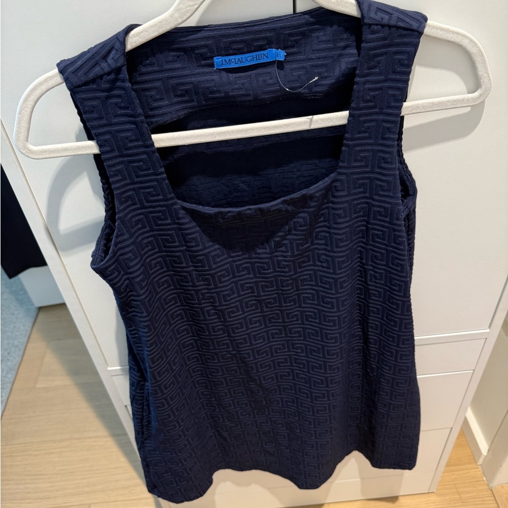 J. McLaughlin Blue Ribbed Mini Dress